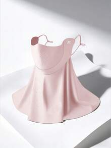 Máscara facial de alta calidad con protección UV para mujeres, nuevo diseño que integra hidratación y protección para el cuello, máscara facial de seda de hielo de verano con función de bebida. Máscara facial transpirable con protección UV y cobertura para el cuello, material integrado de seda de hielo. Máscara facial media con función de bebida, máscara facial de protección UV de verano con cuello integrado de seda de hielo, transpirable y hueca, protección para el cuello para mujeres, sombrero de playa - Multicolor - Ver 14