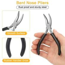 4/5/6/8/10毫米金/白K型单环DIY套装，含钳子、镊子和龙虾扣，适用于珠宝制作、项链维修、连接短链和耳环、制作手链、修复项链、制作链条及其他珠宝DIY项目 - 彩色 - 查看 5