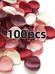100/200片薰衣草紫、粉色、酪梨綠、奶油白人造絲綢玫瑰花瓣，紫色、白色、紅色人造玫瑰花瓣，適用於婚禮花籃、婚禮走道、新娘禮物、派對桌面裝飾、婚禮裝飾 - 100pcs - 查看 7
