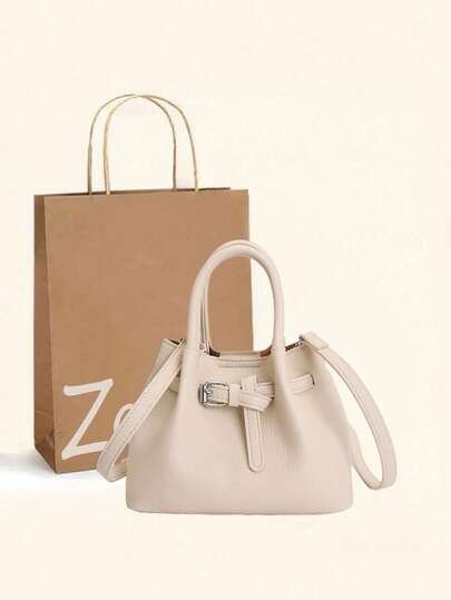 2026 New Fashion Minimalist Soft Leather Handbag, Luxury Elegant Casual Tote Bag, Korean & European Style Suitable For Daily, Commuting, Shopping, Gift For Girlfriend, Vacation, School, Shoulder & Crossbody Bag For Women