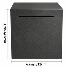 Ống tiết kiệm bền chắc, phải đập vỡ mới mở được, chất liệu thép không gỉ, có thể đựng tiền thật, hũ tiết kiệm bằng kim loại chắc chắn và bền bỉ. - màu đen - Xem 8