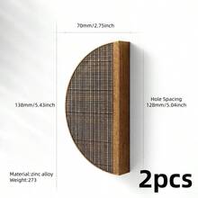 2pcs Antique Bronze Cabinet Door Handles, Zinc Alloy Material Drawer Pulls, Wardrobe Door Knobs, Unique And Elegant Design, High-Quality Half-Circle Shape, Elevates Furniture Appearance - Semicircle - View 10