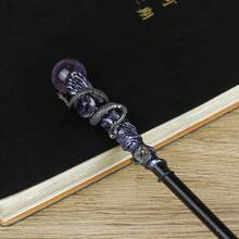 1pc Crystal Wand, Handmade DIY Wand, Cosplay, Halloween Scepter, Witch Cane, Crystal Scepter Divination Magic Wand Spirit Healing Gemstone Energy, Magic Positive Energy Crystal Wand, Spiritual Home Decor, Suitable Birthday/Halloween Gift - Multicolor - View 15