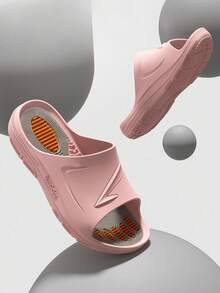 Particle Massage Sensation Cool Slippers For Men And Women, Summer Indoor Home Anti-Slip Slippers - Pure Color Simple Leisure Slippers - 粉色 - 查看 5