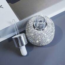 30ml Refillable Travel Size Rhinestone Embellished Glass Dropper Bottle, Suitable For Essential Oils, Serums, Perfumes, Colognes, Body Oils, Sunscreen - Diamond - View 2