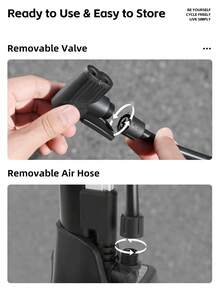 WEST BIKING 160PSI 自行车高压气泵，带压力表，适用于三种充气模型：自行车、球类、汽车 - 彩色 - 查看 4