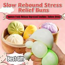 Bộ 1/2/3 món đồ chơi giảm căng thẳng hình thức ăn mềm dẻo: Những quả bóng bánh mì mini nhiều màu sắc, đồ chơi giảm căng thẳng đàn hồi chậm, những quả bóng bột bánh mì giả giống thật, đồ chơi cảm giác có thể kéo giãn để bàn, giúp giảm lo âu, thư giãn văn phòng, trang trí nhà cửa | Món quà tuyệt vời nhất cho gia đình và bạn bè - Nhiều màu - Xem 2