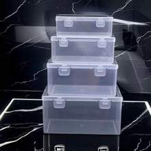 1pc Multi-Function Transparent Plastic Box - Various Sizes, For Organizing Beads, Crafts, Diamond Painting, Earphones, Cables, Chargers, Small Desktop Items Storage - High Transparency - View 11