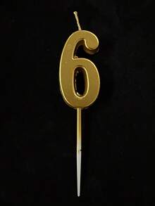 1 pezzo Candele numerate da 0 a 9 in oro carino, adatte per decorare torte di compleanno, celebrazioni di anniversari, ricordi di compleanni e altri eventi festivi - oro - Visualizzare 9