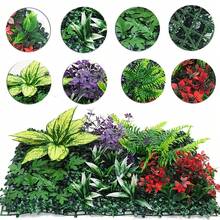 40x60厘米(15.75x23.62英寸)人造塑料绿色植物墙饰,逼真蕨类植物墙板,经久耐用,栩栩如生,适用于室内/室外婚礼、派对、花园、后院围栏和家居装饰 - 彩色 - 查看 6