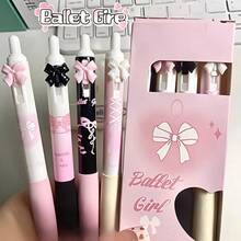 1 Set de Bolígrafos de Mariposa en Negro y Blanco, Bolígrafos de Estilo Ballet con Botón de Presión Neutros (Estilo Aleatorio) - Talla única para todos - Ver 4