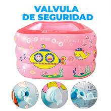 Alberca JUG.23.B130*90*50 Tamaño compacto y funcional Material resistente y  Niños Diversión y frescura asegurada ELE-GATE - Rosa - Ver 8