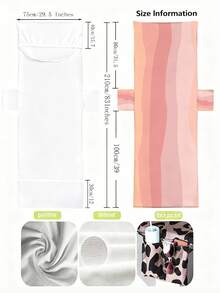 1件条纹沙滩椅套，带侧袋，适用于日光浴、泳池躺椅，易于携带，速干，防滑沙滩巾 - A - 查看 3
