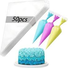 50 pièces / 100 pièces Sacs de poche à la crème transparents et réutilisables, sacs de poche à la crème, sacs de pâtisserie jetables, sacs de décoration de gâteaux. Convient pour la décoration DIY de gâteaux, macarons, biscuits, pâtisseries et plus encore. Idéal pour les gâteaux, les cupcakes, le glaçage à la crème, la décoration de biscuits et de bonbons. - Voir 8
