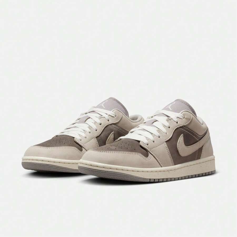 Nike Giày thể thao nữ AIR JORDAN 1 Retro, giày bóng rổ thường ngày. - Tan - Xem 1