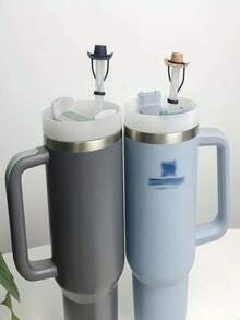 1/3/5 chiếc nắp đậy ống hút bằng vải denim ngẫu nhiên, phù hợp với cốc 30oz & 40oz, nắp đậy ống hút tái sử dụng 10mm, nắp đậy ống hút chống bụi, quà tặng nhỏ trang trí ngày lễ, nắp đậy chống bụi cho ống hút cốc. - A - Xem 1