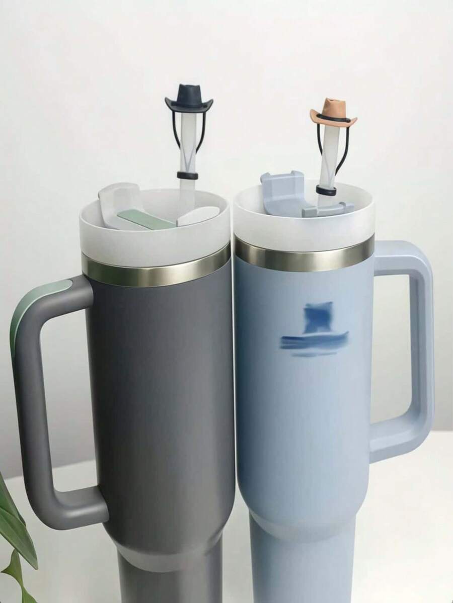 1/3/5 chiếc nắp đậy ống hút bằng vải denim ngẫu nhiên, phù hợp với cốc 30oz & 40oz, nắp đậy ống hút tái sử dụng 10mm, nắp đậy ống hút chống bụi, quà tặng nhỏ trang trí ngày lễ, nắp đậy chống bụi cho ống hút cốc. - A - Xem 1
