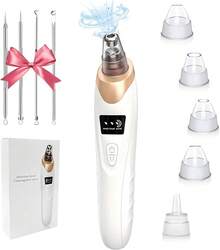 Blackhead Removal Vacuum Cleaner - A Professional Blackhead Extractor Face, Equipped With 4 Acne Needles And 5 Interchangeable Probes (White) - trắng - Xem 2
