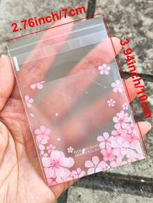 100个粉色透明磨砂OPP礼品袋，可重复密封的包装，适合婚礼、派对和生日茶会 - 尺寸为2.76X3.94英寸，非常适合圣诞礼物、生日礼物、高档礼物、小物件和活动回礼。 - 多色 - 查看 5