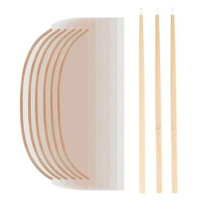 El kit de fabricación de pelucas para principiantes incluye 5 redes de encaje para pelucas y 3 agujas de ventilación, adecuado para que los principiantes practiquen la fabricación de pelucas de encaje.