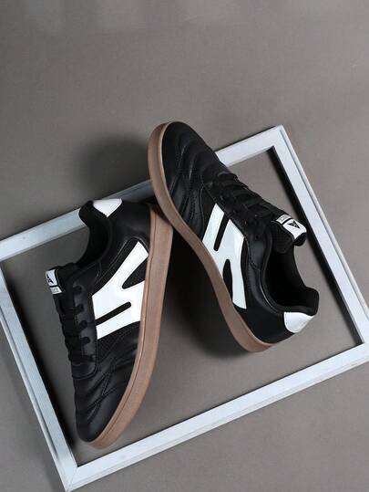 Plus Size Couple Shoes Fashion Men's Casual Sneakers, Lace Up Soft Sole Flat Comfortable Academy Sports Shoes For Men, Lightweight Low-Top Daily Shoes