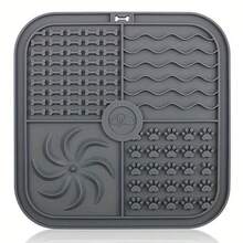 1/2PCS Square Dog Lick Mat, Silicone Slow Feeder Mat Dog Food Mat With Suction Cups, Dog Training Mat - Multicolor - View 6