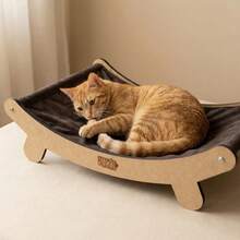 Cama para Gato Luxo Confortável Resistente e Quentinha Feita de MDF - Cama Marrom - Visão 1