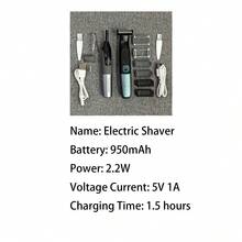 Conduroma Men's Grooming Kit - Electric Body And Beard Trimmer With Guide Comb, Rechargeable Nose, Ear And Eyebrow Trimmer - Face And Body Precision Grooming Set, Great Gift For Father And Boyfriend - Dark Grey - View 5