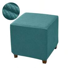 1pc Polar Fleece Square Footstool Cover, Elastic Footrest Protector, Bedroom Furniture Cover - Multicolor - View 16