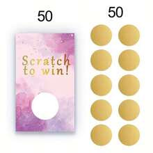 50 thẻ cào trắng, thẻ quà tặng, thích hợp cho Giáng sinh, đám cưới, tiệc cô dâu, tiệc sinh nhật, đồ dùng tiệc tùng, thẻ cào, trò chơi tiệc tùng, đồ dùng ngày lễ - Cạo - Xem 8