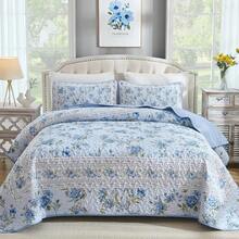 3 Piece Quilt Set Queen/King Size, Antique Rose Light Pink Bedspread Coverlet Set, Lightweight Soft And Comfortable Bedding Set. Bedroom Decor For All Seasons, Home Decor Room Decor Bedroom Decor Bed Comforter Set Mothers Day Gift Wedding Decorations. - 粉色 - 查看 4