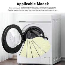 4 Pcs Vacuum Mop Replacement Pads Fiber Reusable Washable Super Absorbent Robot Vacuum Mop For Shark RV2001WD RV2002WD,Robot Vacuum Cleaner, Robot Floor Cleaner, Robotic Floor Cleaning Accessories, Easy Installation - View 3
