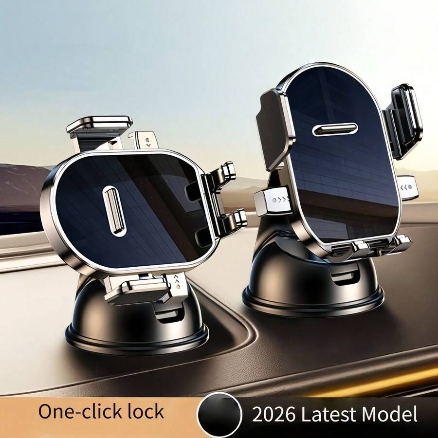 ABS Plastic New Suction Cup Universal Car Dashboard Navigation Holder, 360 Degree Rotation Car Vent Mount Phone Holder, Fits All Vehicles