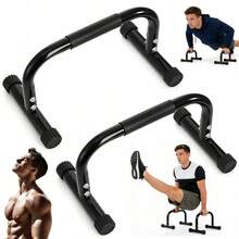 Two high-load-bearing training supports are perfect for push-ups, dips, sit-ups, and handstands, making them ideal for home gyms, parks, travel, and everyday workouts. They also make a great gift for men and fitness beginners. - A - Übersicht 1