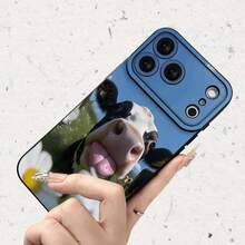 Funda para teléfono - Funda negra premium con estampado divertido de vaca, antideslizante y anticaída para  17/17Air/17Pro/17Promax/ 16/16Plus/16Pro/16Promax/ 15/15Plus/15Pro/15Promax/13/12/11/8/7/Xr/Xs/Xsmax - Negro - Ver 6