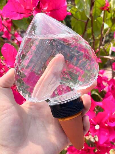 Self-Watering Globes For Indoor Plant,Heart-Shaped 12.3 Oz Automatic Slow Release Control Plant Watering System For Indoor & Outdoor Gardens, Home Gardening Tools, No Electricity Needed, Ideal For Succulents & Flowers, Automatic Drip Irrigation Equipment Decoration