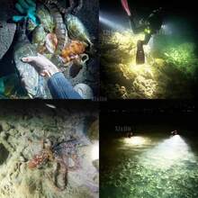 30000流明专业潜水手电筒，铝合金材质，IPX8级防水，超亮水下50米照明。 - 黑色 - 查看 6