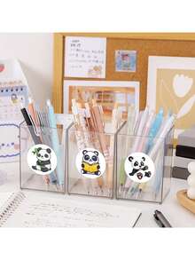 500 piezas/Rollo Pegatinas de Panda de Dibujos Animados Lindas, Decoración para Regalos/Planificador/Cinta/Fiesta/Pastel/Papelería Doodle Pegatinas Suministros para Scrapbooking - Dibujos animados - Ver 4
