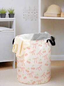 1 Giỏ đựng đồ tròn gấp gọn có tay cầm, dung tích lớn, in hình bướm, đa năng dùng cho phòng tắm, phòng ngủ, phòng giặt, đựng đồ chơi, quần áo và đồ ăn nhẹ. - Nhiều màu - Xem 6
