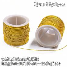 1 cuộn dây vàng và bạc, chỉ xâu hạt thủ công tự làm vòng tay, vật liệu phụ kiện thủ công. - Tổng hợp dòng sản phẩm - Xem 11