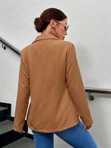 Women's Blazers Are Stylish, Fitted, Elegant, Formal And Modern. - 鏽棕色 - 查看 3