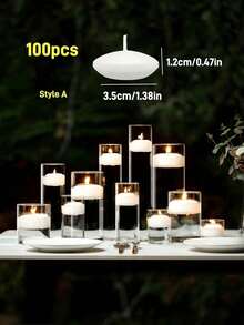 [Quantity] Pcs/Set White/Red Small Floating Candles, Waterproof Flameless Tea Lights, Suitable For Cylinder Vases, Weddings, Birthdays, Parties, Baby Showers, Dates, Dinners, Halloween, Thanksgiving, Christmas, Floating Candles, Wedding Decor, Candles, Spa Parties, Wedding Candles, Floating Candles, Bulk Candles, Mini Candles, Gifts, Bedroom Decor, Birthday Gifts, Home Decor, Gifts For Her, Bedroom Decor, Room Decor - Multicolor - View 12