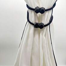 Modern Minimalist Cube-Style Curtain Tiebacks, Punch-Free Creative DIY Curtain Magnetic Buckles - Random - View 4