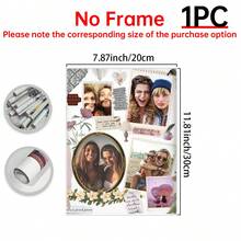 1 pieza "Mejor amiga" Postal de caja de cerillas Collage de póster personalizado, La foto de las hermanas juntas Regalo personalizado con tema animal Decoración de pared personalizada, Plantilla editable - multicolor - Ver 18