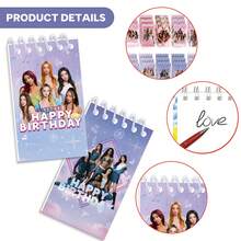 10本全新Katseye少女组合卡通办公主题笔记本，适合学生和办公人士使用，返校礼物、生日派对礼物、圣诞礼物、圣诞袜礼物、圣诞礼物【图案随机发货】 - 彩色 - 查看 3