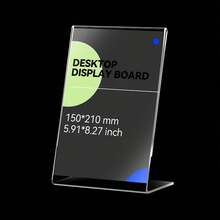 1/3pcs High-Quality Acrylic Standee | A4/A5/A6 Transparent Acrylic Menu Advertising Display Stand, L-Shaped Vertical Sign/Tabletop Display Holder, No Assembly Required - Multicolor - View 10