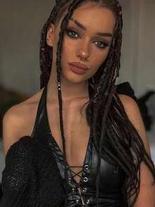 Tóc nối dreadlock 10 sợi làm thủ công hoàn toàn, có thể nhuộm và tẩy màu bằng kim và lược, tóc thật chưa qua xử lý, màu đen tự nhiên. - Natural Black - Xem 6