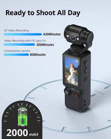 W&O Portable Handheld Digital Camera, 1 Megapixel Resolution, 16x Digital Zoom, 4K Video Recording, 180° Rotating Lens, With Flash, Night Shooting, Autofocus, Landscape/Portrait Modes,32GB Memory Cards, 2000mAh BatteryA Must-Have For Outdoor Travel. - 珊瑚橙 - 查看 4