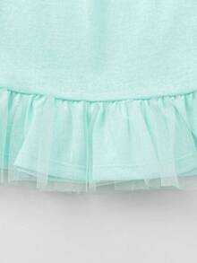 Áo thun mùa hè cho bé gái 2026, chất liệu cotton mềm mại, thiết kế dễ thương, thoáng khí, tay ngắn. - hồng xanh - Xem 8