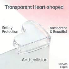 4pcs Heart-Shaped Table Corner Protectors - Furniture Edge Anti-Collision Pads - A - View 1